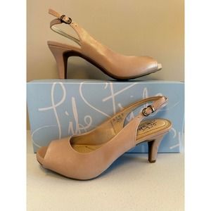 LifeStride Women's Teller Slingback Comfort Dress Heels Blush Size:8M
